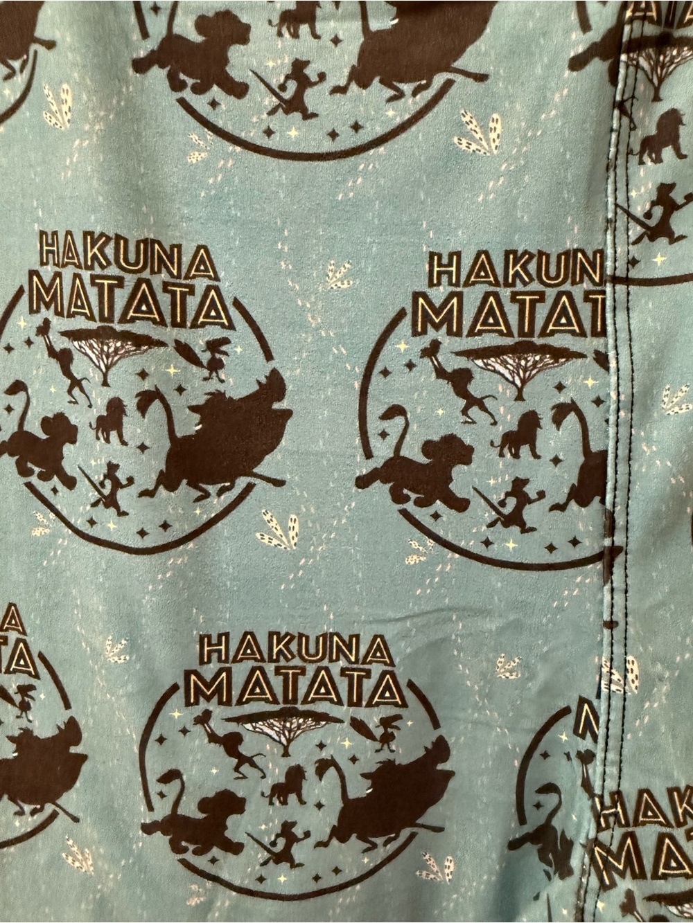 Women “hakuna matata” Blue Teal Print Leggings - Picture 3 of 4